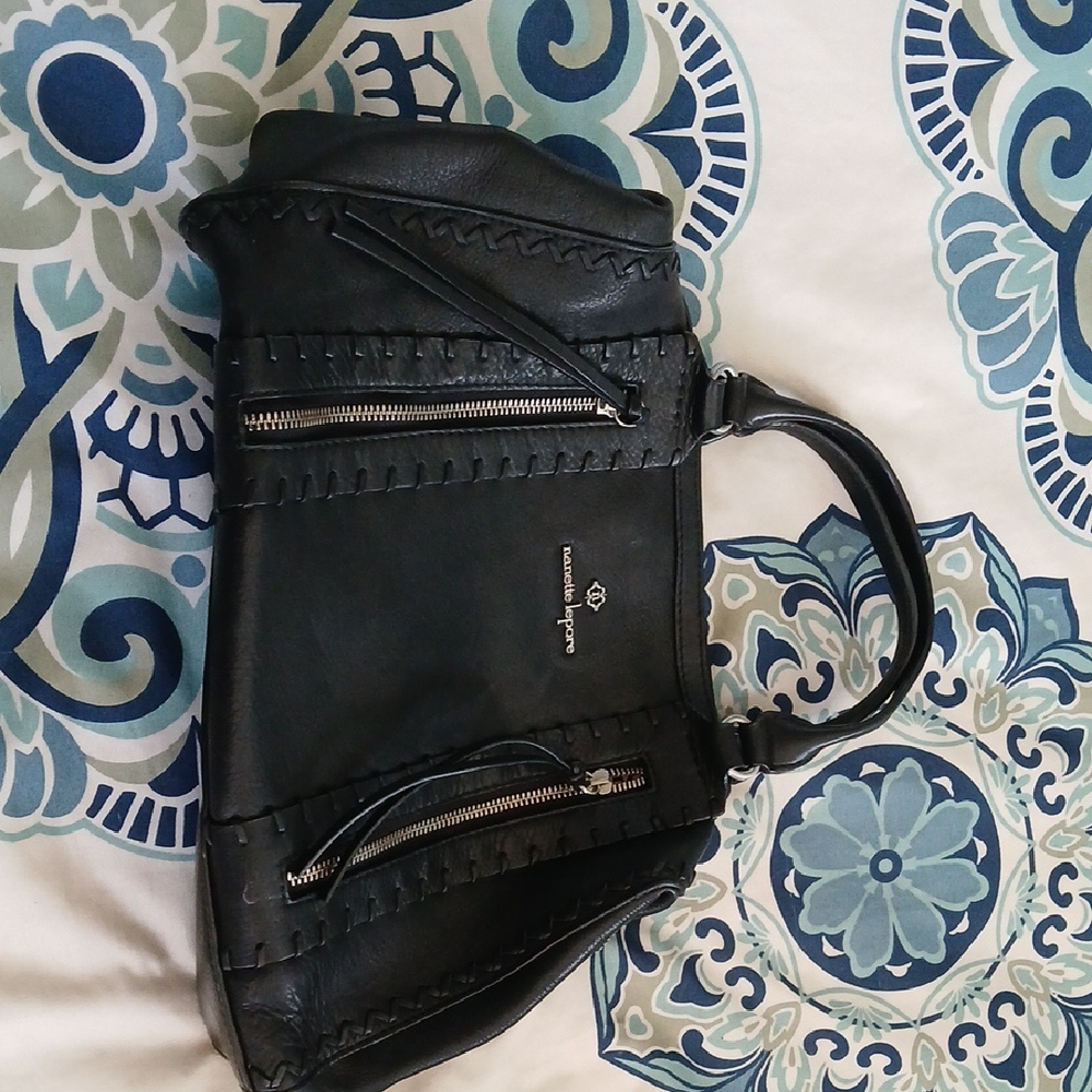 Nanette Lepore Black Leather Handbag